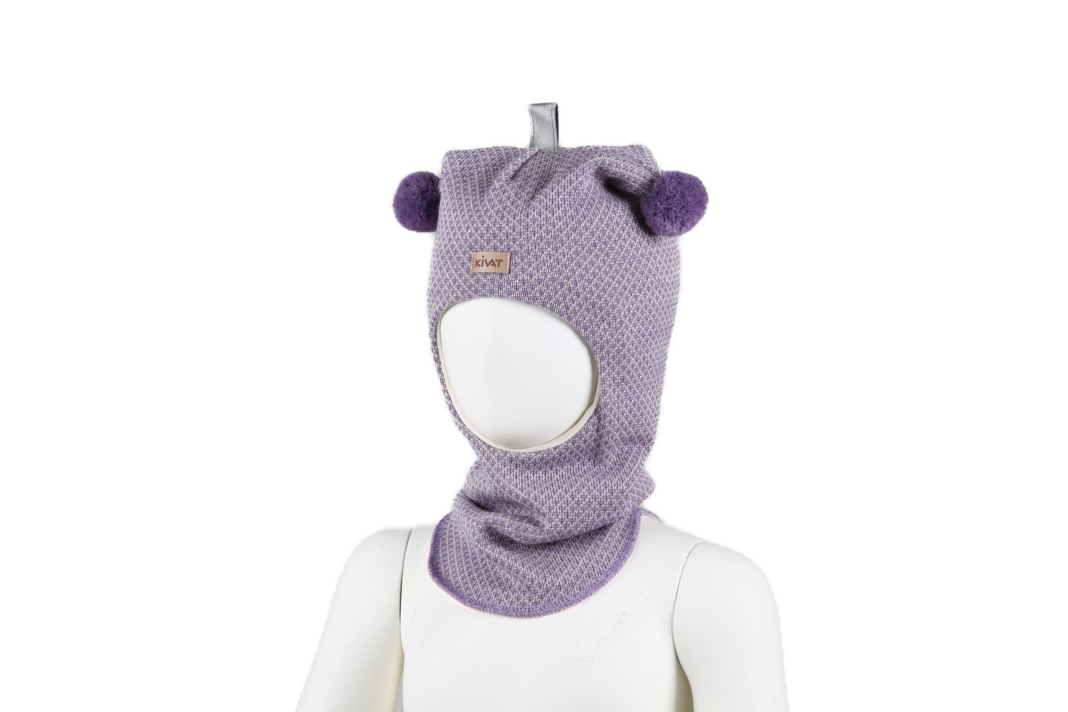 Kivat Balaclava Lue Ull Ruter Syrin m/kivat skinnlapp