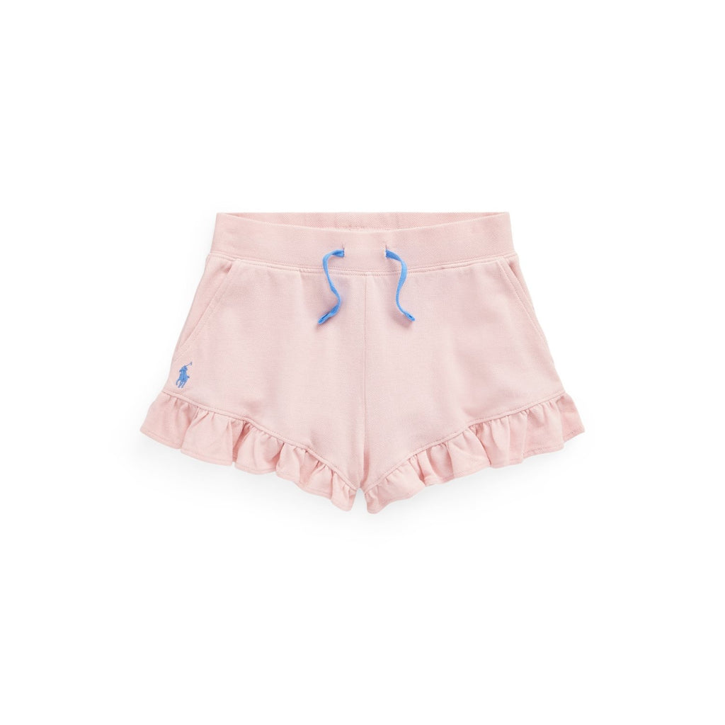 Ralph Lauren Ruffled Cotton Mesh Shorts Hint Of Pink