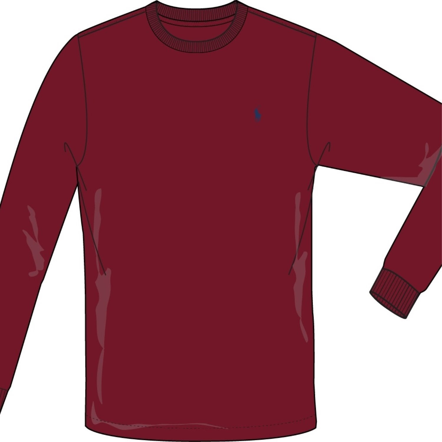 Ralph Lauren Ls Cotton Jersey Holiday Red