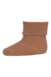 MP Cotton Socks Rib Tawny Brown