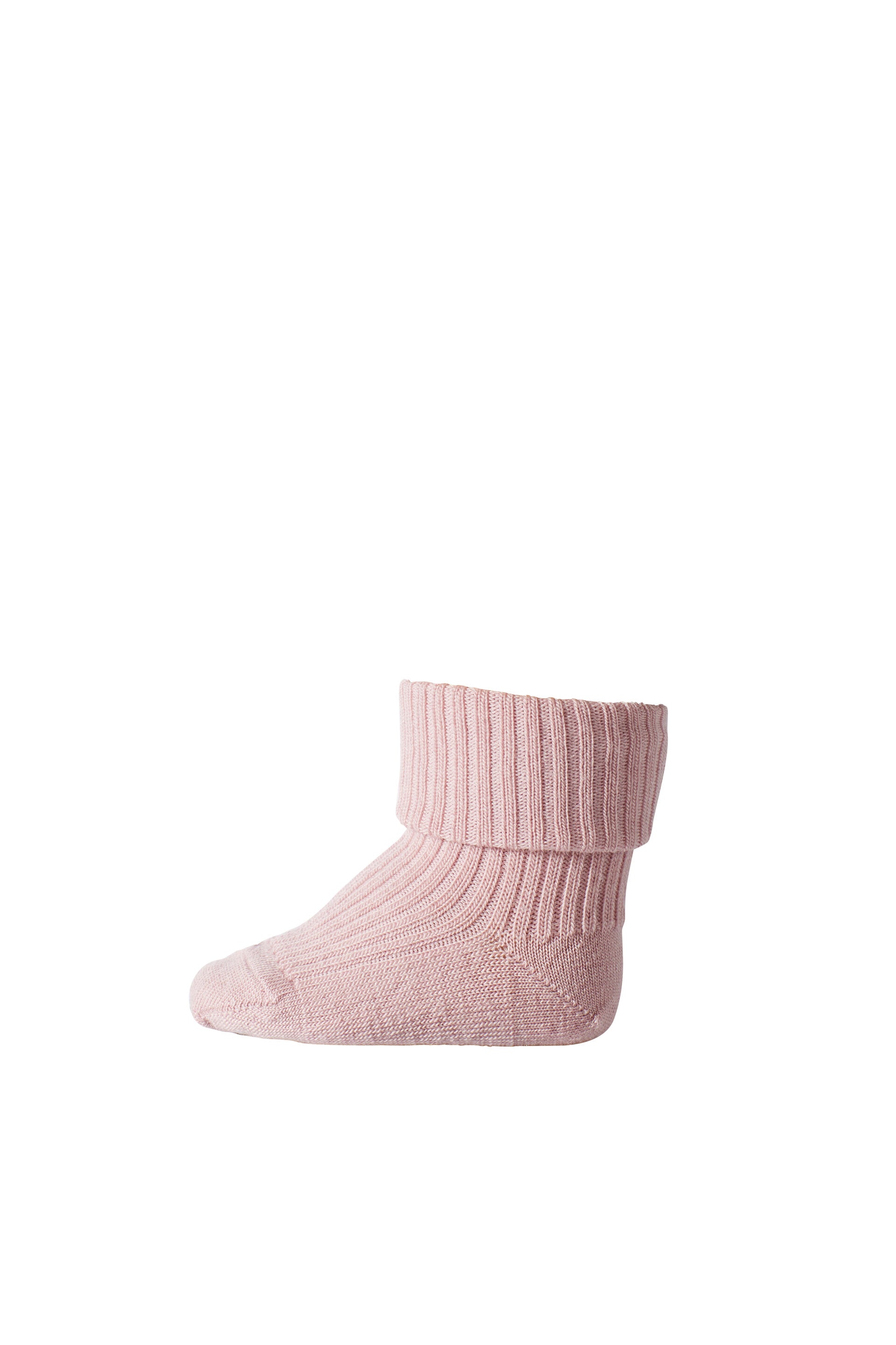 Wool Socks Rib Wood Rose