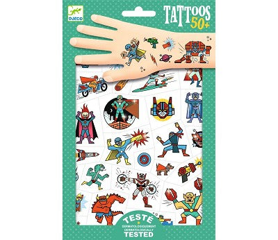 Djeco Tattoos superhelter og skurker