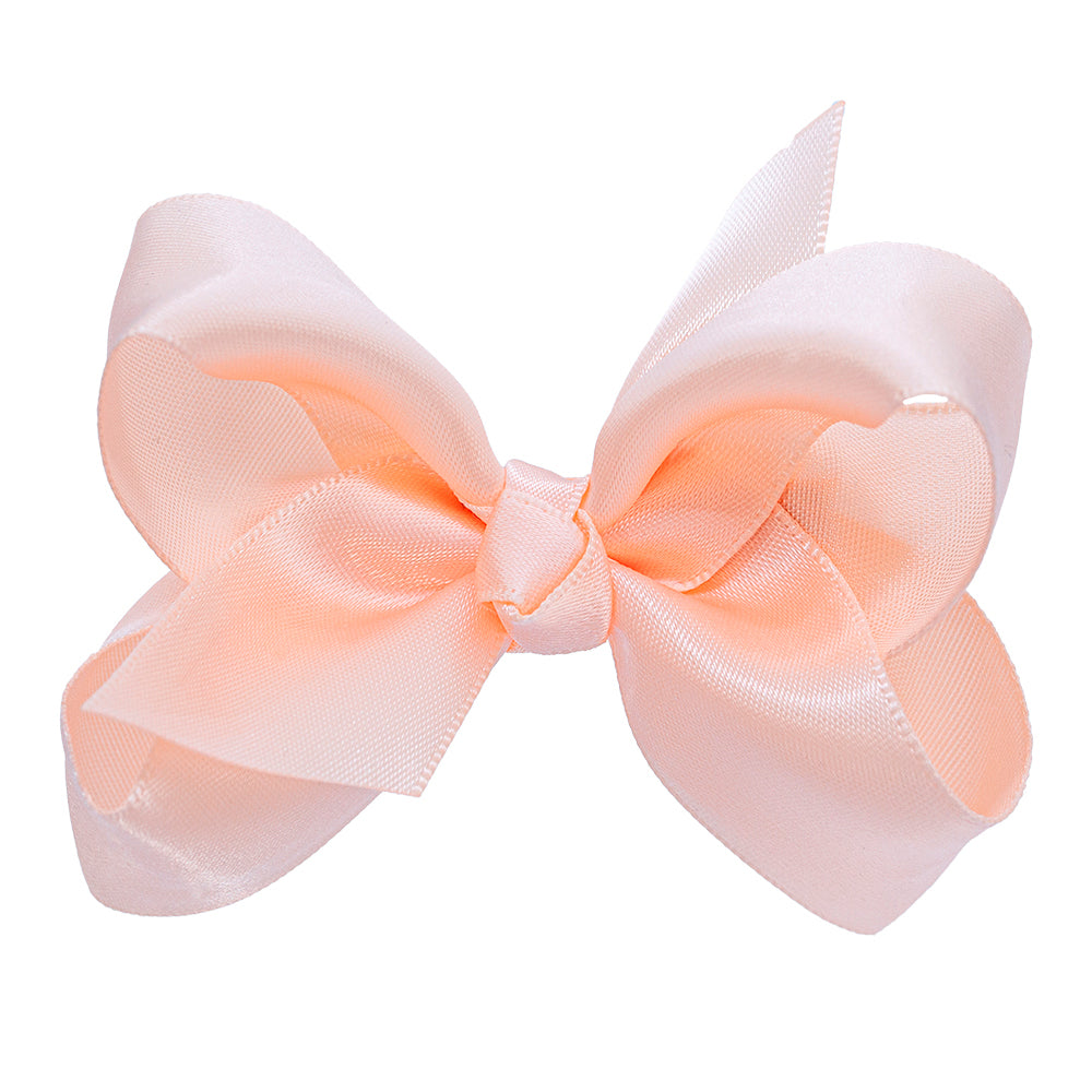 Stor sløyfe i sateng Petal Peach